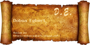 Dobsa Egbert névjegykártya